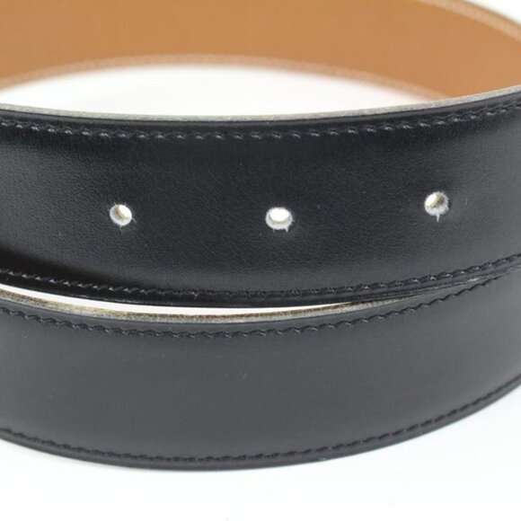 Hermès Black x Brown x Gold 32mm Reversible H Logo Belt Kit 49h421s main image 12